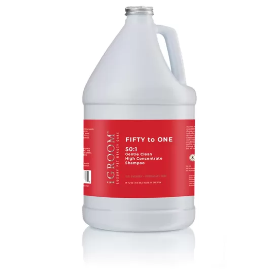 iGroom FIFTY to One (50:1) Gentle Clean High Concentrate Pet Shampoo, 3.78L